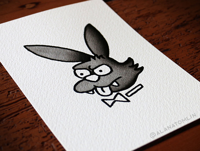 🖤 #04 Scratchy 🖤 alana tomlin alanatomlin american traditional bunny cat itchy and scratchy logo playboy scratchy tattoo the simpsons traditional tattoo