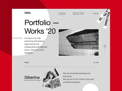 Unio agency design minimal sketch sprinter typography ui ux web website