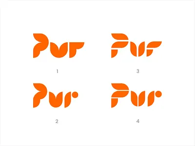 pur brand concept fruits juice leaves logo natural pur pure wip wordmark