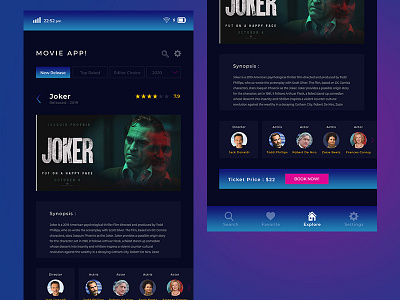 joker design joker joker movie mobile mobile ui movieapp ui ux