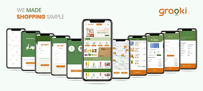 Graaki mobile App UI Design branding graphic illustrator mobile ui design mobileappdesign ui