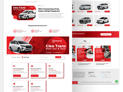 Cleo Trans - Rent Car & Tour Website branding graphic design ui