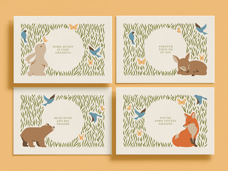 Thank You Postcards by Cheryl Tronson (Peick) on Dribbble