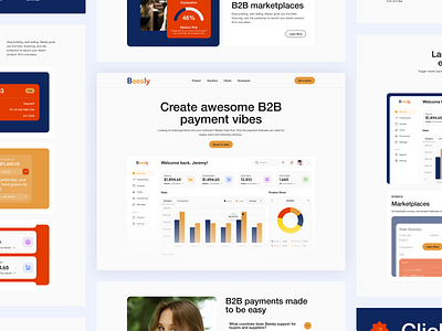 Beesly - B2B Payment Website b2b bussines design financial homepage landing page money pay payment saas sales transactions ui ui ux uidesign ux web design website