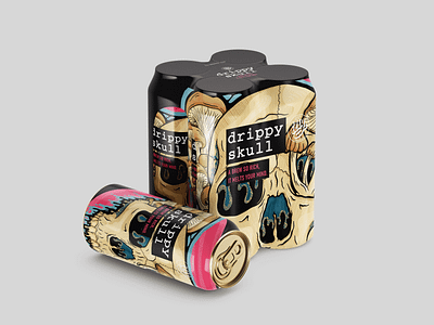 Craft Beer Label Designs beer beer bottle beer can beer label beer packaging branding brewery brewery design can packaging craft beer craft beer label craft beer packaging drippy art illustration label mushroom art packaging design procreate psychedelic art skull art