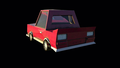 Low Poly Car Made in Maya 3d 3d modelling maya substancepainter
