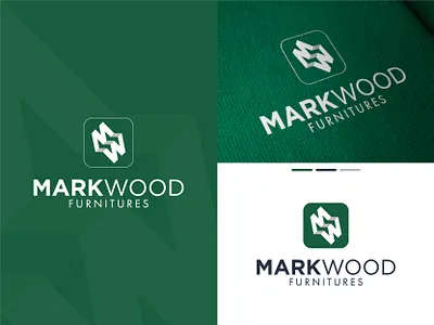MarkWood Logo Concept alphabet branding concept creative design furniture logo go green graphicdesign green icon identity logo logotype minimal tree