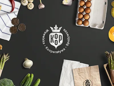 KOOP beetroot brand branding cooperative crown food funny illustration logo witty