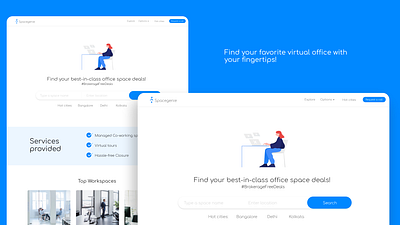 Virtual office finder - Web design visual identity and UI/UX branding farviz flat minimal ui ux virtual virtualoffice web webdesign