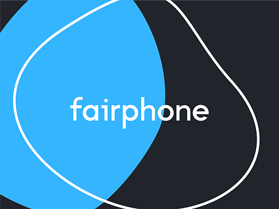 fairphone logo blue branding design logo organic typography vector