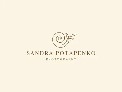 Sandra Potapenko | Logo design branch branding fashion identity line logo mark minimal photographer sea shell