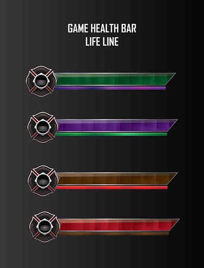 Game Health bar / Life Line game game design health hud icon life line power power bars ux