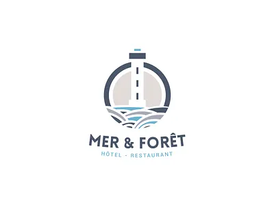 Logo Mer & foret 2015 branding design hotel icon illustration logo minimal restaurant restaurant logo tourism