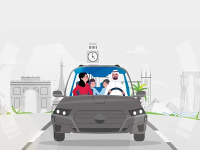 Family trip around the world car family london luxur paris pyramids