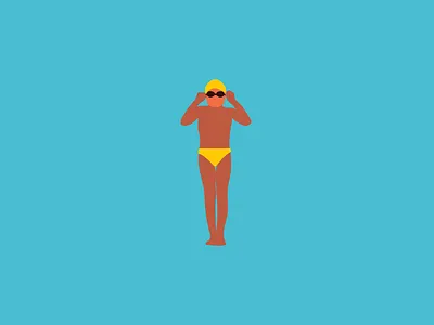 The swimmer one beach body holidays illustration kid people play pool ready summer summertime sun swimmer tropical water