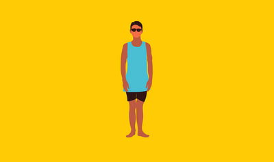 The stoner one beach body guy holidays illustration people pool serie stoner summer summertime sun tropical water