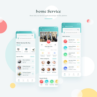 Home Service Overview app colorful creativity icon illustration mobile app typography ui design uiux ux ux design web