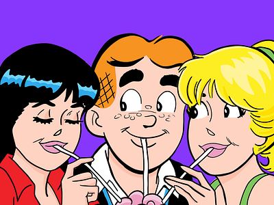 Archie Procreate Digital Illustration apple pencil archie art betty character design comics digital drawing flat illustration ipad pencil procreate riverdale ui vector veronica wallpaper