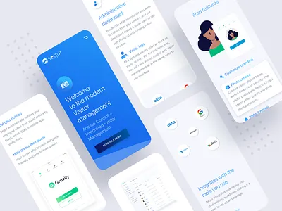 Sequr - Responsive app design empty states icon icons illustration inspiration ios landingpage managment mobile office responsive saas typography ui visitor web website