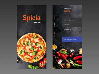 Spicia App branding design dark app dark mode dark theme dark ui dribbble best shot food app design food app ui mobile app design order food pizza product design spicy food trendy trendy design ui ux design user experience design user interaction user interface design visual design