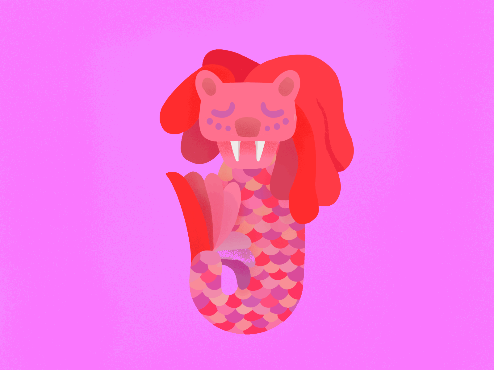 Happy Lunar New Year from Singapore 🌙 animated illustration apple pencil chinese new year digitalart gif illustration illustration digital lunar new year merlion procreate procreate animation river hongbao singapore travel illustration