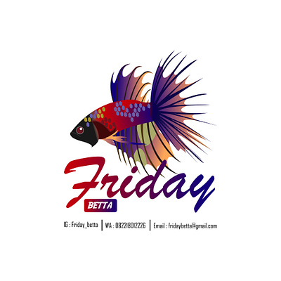 Friday Logo ikan illustration logo logo design logo ikan logo ikan cupang logos logotype