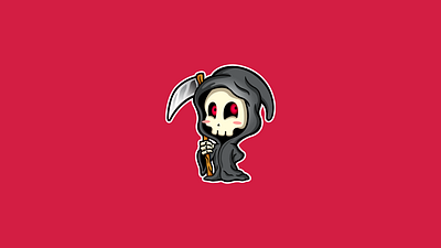 Chibi Grim Reaper anime characterdesign chibi cute cute art design esport esports grimreaper illustratedlogo illustration illustrator logodesign reaper