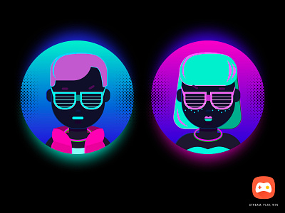 Gamer Avatar Design Concept avatar gamer illustration logo neon nightclub omletarcade