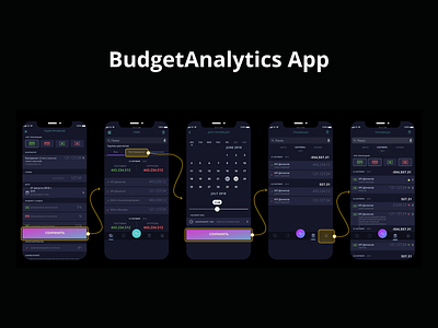 BudgetAnalytics App userflow app apple black budget app cash cash app datepicker ios management app money app money management money transfer order management product design ui userflow ux