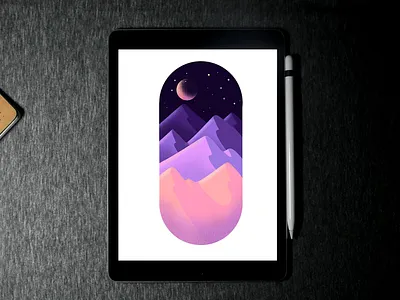 Night landscape 🌙✨ illustration ipad pro | procreate apple applepencil crescent moon digitalart flatillustration how to create illustration illustrationin ipadpro ipadpro landscape landscape art landscape tutorial nightsky procreate procreate 5 sumitdigitalart sunset valley