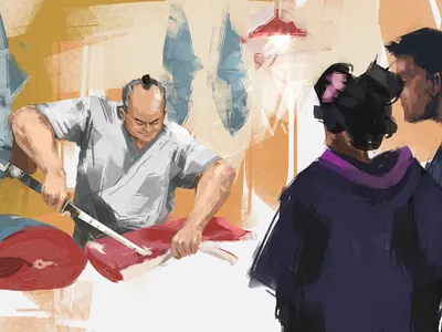 Sushi art background design brainpanstudio character design concept art dailydesignchallenge design digital art illustration