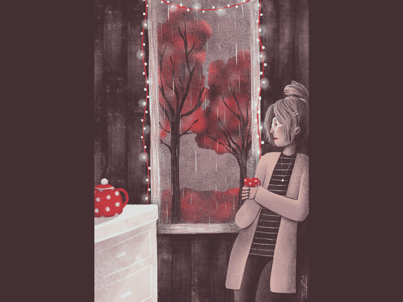 Cozy autumn animation animated gif animation book illustration digital art editorial illustration illustrated gif illustration procreate self initiated work