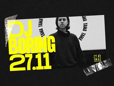 Animated Event Cover animated black and white cover dark facebook layout mono motion motion design motion graphics post typo typography yellow