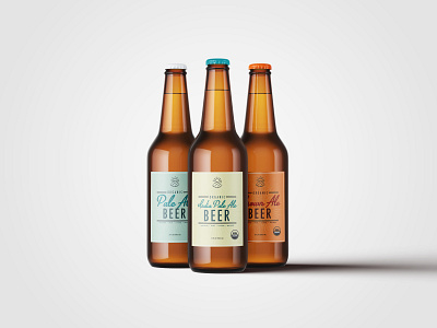 Organic Beer Packaging beer beer label bottle branding brewery branding design identity logo organic packaging restaurant