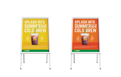 Subway Cold Brew Promo Signage branding coffee cold brew design poster promo restaurant signage typography