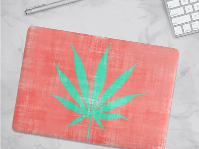 Distressed Sativa Macbook cannabis branding cannabis design design flat illustration marijuana minimal photoshop