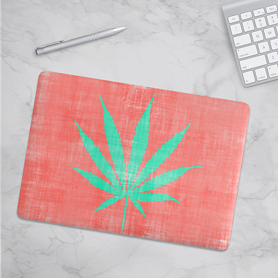 Distressed Sativa Macbook cannabis branding cannabis design design flat illustration marijuana minimal photoshop