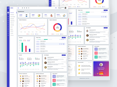 School Management Dashboard admin admin dashboard admin panel dashboard ui design parents principle students teachers uidesign