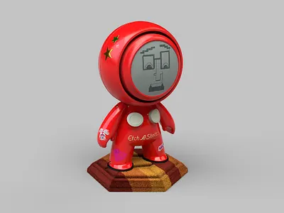 Meet Mat 2 - Etch 3d 3d art character characterdesign concept decals design digitalart illustration materials meetmat meetmat2 photoshop retro stickers substance substancepainter textures transfers vintage