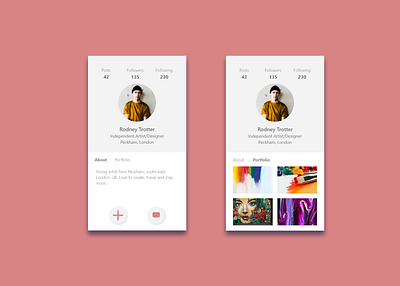 Rodney Trotter - Independent artist #dailyui #006 daily ui dailyui dailyui006 design profile design profile page ui