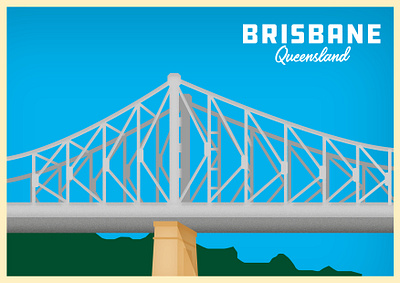 Aussie Postcards pt.3 - Brisbane australia bridge brisbane design illustration postcard typography vector