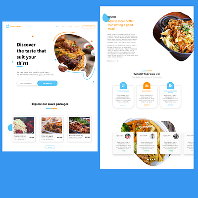 Food Web Design clean design figma food website web design website