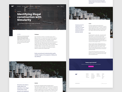 Geospatial Startup Case Study Page branding design desktop interface saas sass website ui ux web website design