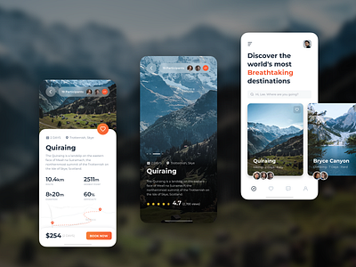 Traveling App adventure app app design travelling trip ui ux