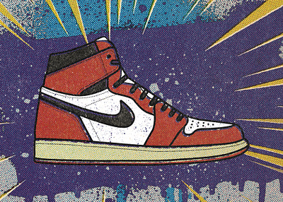 Leap of Faith air jordan comic book design digital illustration distressed dribbbleweeklywarmup grunge halftones icon illustration into the spider verse michael jordan miles morales movies nike spider man