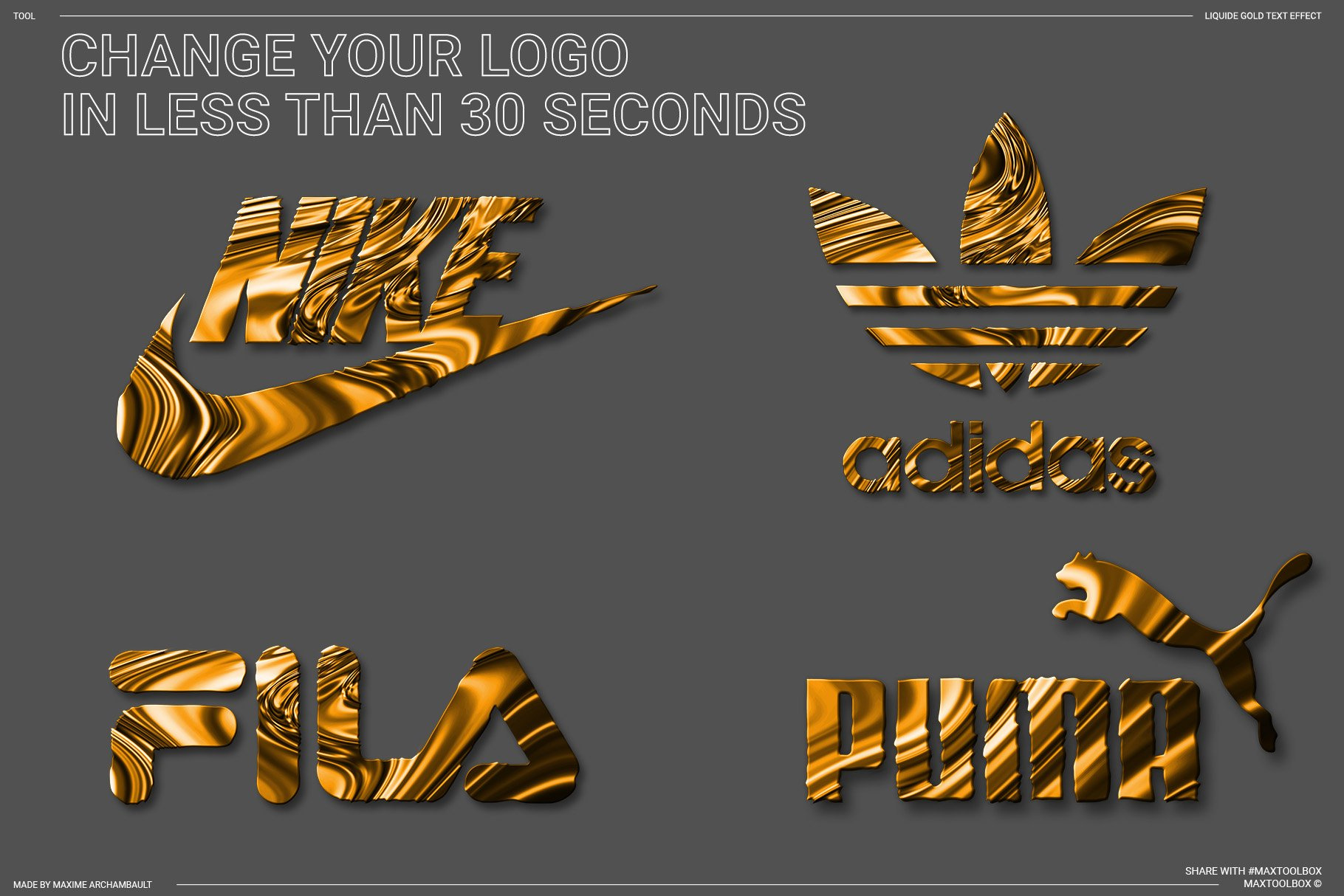 LIQUID GOLD TEXT EFFECT by Maxime archambault on Dribbble