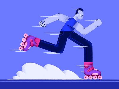 Roller Skate ! 2d artist avatar designinspiration dribbble fast illustration illustration art photoshop pro roller roller skate skate sport texture velocity wacom xtreme