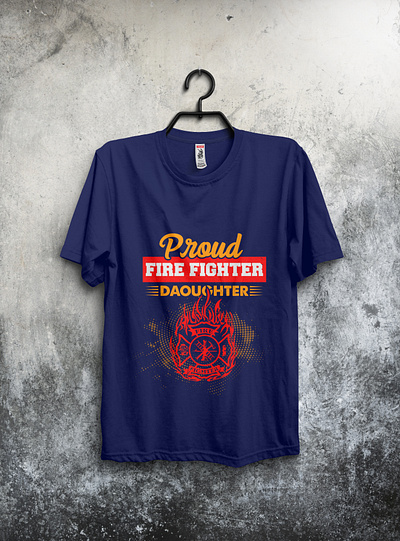 Proud Fire Fighter Doughter design fire firefighter firefightertshirtdesign tshirt tshirt design tshirtdesign tshirts type typography