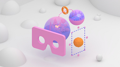 V R Scape 3d 3d art 3d blender 3d design blender3d branding design graphicdesign hello dribble illustration motion design scapic virtual reality virtualreality