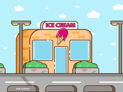 ice cream adobe illustrator branding colorful flat illustration flatdesign graphicdesign icecream illustration illustrator vector vector illustration vectorart